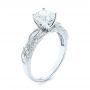 18k White Gold And Platinum 18k White Gold And Platinum Two-tone Diamond Engagement Ring - Three-Quarter View -  103106 - Thumbnail