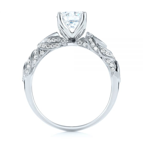14k White Gold And Platinum 14k White Gold And Platinum Two-tone Diamond Engagement Ring - Front View -  103106