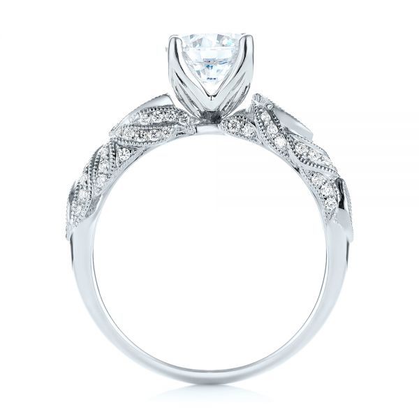 Platinum And 18K Gold Platinum And 18K Gold Two-tone Diamond Engagement Ring - Front View - 103106
