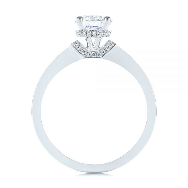 14k White Gold 14k White Gold Two-tone Diamond Engagement Ring - Front View - 105130
