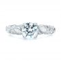 18k White Gold And Platinum 18k White Gold And Platinum Two-tone Diamond Engagement Ring - Top View -  103106 - Thumbnail