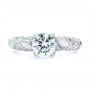 18k White Gold And 14K Gold 18k White Gold And 14K Gold Two-tone Diamond Engagement Ring - Top View -  103106 - Thumbnail