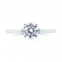 14k White Gold 14k White Gold Two-tone Diamond Engagement Ring - Top View -  105130 - Thumbnail