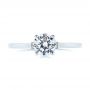  Platinum Platinum Two-tone Diamond Engagement Ring - Top View -  105130 - Thumbnail