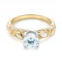 14k Yellow Gold And Platinum 14k Yellow Gold And Platinum Two-tone Diamond Engagement Ring - Flat View -  103106 - Thumbnail