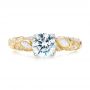 14k Yellow Gold And Platinum 14k Yellow Gold And Platinum Two-tone Diamond Engagement Ring - Top View -  103106 - Thumbnail