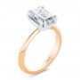 18k Rose Gold And 18K Gold 18k Rose Gold And 18K Gold Two-tone Double Claw Prong Solitaire - Three-Quarter View -  107433 - Thumbnail