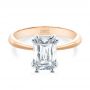 14k Rose Gold And 14K Gold 14k Rose Gold And 14K Gold Two-tone Double Claw Prong Solitaire - Flat View -  107433 - Thumbnail