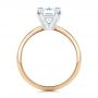 14k Rose Gold And 14K Gold 14k Rose Gold And 14K Gold Two-tone Double Claw Prong Solitaire - Front View -  107433 - Thumbnail