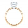 18k Rose Gold And 14K Gold 18k Rose Gold And 14K Gold Two-tone Double Claw Prong Solitaire - Front View -  107433 - Thumbnail