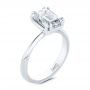 14k White Gold And Platinum 14k White Gold And Platinum Two-tone Double Claw Prong Solitaire - Three-Quarter View -  107433 - Thumbnail