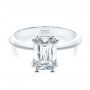 14k White Gold And 18K Gold 14k White Gold And 18K Gold Two-tone Double Claw Prong Solitaire - Flat View -  107433 - Thumbnail