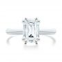 18k White Gold And 14K Gold 18k White Gold And 14K Gold Two-tone Double Claw Prong Solitaire - Top View -  107433 - Thumbnail