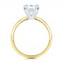 14k Yellow Gold And Platinum 14k Yellow Gold And Platinum Two-tone Double Claw Prong Solitaire - Front View -  107433 - Thumbnail