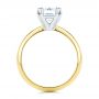 14k Yellow Gold And 14K Gold Two-tone Double Claw Prong Solitaire - Front View -  107433 - Thumbnail