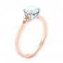 14k Rose Gold Two-tone Engagement Ring - Three-Quarter View -  104328 - Thumbnail