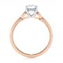 14k Rose Gold Two-tone Engagement Ring - Front View -  104328 - Thumbnail