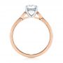 14k Rose Gold Two-tone Engagement Ring - Front View -  104328 - Thumbnail