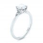18k White Gold 18k White Gold Two-tone Engagement Ring - Three-Quarter View -  104328 - Thumbnail
