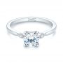  Platinum Platinum Two-tone Engagement Ring - Flat View -  104328 - Thumbnail