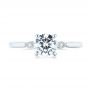 18k White Gold 18k White Gold Two-tone Engagement Ring - Top View -  104328 - Thumbnail