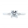 14k White Gold 14k White Gold Two-tone Engagement Ring - Top View -  104328 - Thumbnail