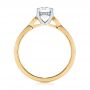 14k Yellow Gold 14k Yellow Gold Two-tone Engagement Ring - Front View -  104328 - Thumbnail