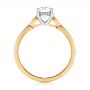 14k Yellow Gold 14k Yellow Gold Two-tone Engagement Ring - Front View -  104328 - Thumbnail
