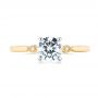14k Yellow Gold 14k Yellow Gold Two-tone Engagement Ring - Top View -  104328 - Thumbnail