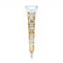 Platinum And 14k Yellow Gold Platinum And 14k Yellow Gold Two-tone Filigree Diamond Engagement Ring - Side View -  103907 - Thumbnail