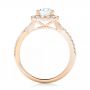 14k Rose Gold And 14K Gold 14k Rose Gold And 14K Gold Two-tone Halo Criss-cross Engagement Ring - Front View -  102678 - Thumbnail