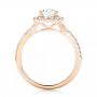 14k Rose Gold And 18K Gold 14k Rose Gold And 18K Gold Two-tone Halo Criss-cross Engagement Ring - Front View -  102678 - Thumbnail