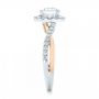 14k White Gold And Platinum 14k White Gold And Platinum Two-tone Halo Criss-cross Engagement Ring - Side View -  102678 - Thumbnail