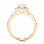 14k Yellow Gold And Platinum 14k Yellow Gold And Platinum Two-tone Halo Criss-cross Engagement Ring - Front View -  102678 - Thumbnail