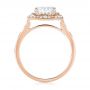 18k Rose Gold And 18K Gold 18k Rose Gold And 18K Gold Two-tone Halo Diamond Engagement Ring - Front View -  103045 - Thumbnail