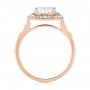 18k Rose Gold And 14K Gold 18k Rose Gold And 14K Gold Two-tone Halo Diamond Engagement Ring - Front View -  103045 - Thumbnail