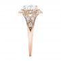 18k Rose Gold And 18K Gold 18k Rose Gold And 18K Gold Two-tone Halo Diamond Engagement Ring - Side View -  103045 - Thumbnail