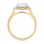 18k Yellow Gold And 18K Gold 18k Yellow Gold And 18K Gold Two-tone Halo Diamond Engagement Ring - Front View -  103045 - Thumbnail