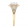 14k Yellow Gold And 14K Gold 14k Yellow Gold And 14K Gold Two-tone Halo Diamond Engagement Ring - Side View -  103045 - Thumbnail