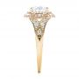18k Yellow Gold And 18K Gold 18k Yellow Gold And 18K Gold Two-tone Halo Diamond Engagement Ring - Side View -  103045 - Thumbnail