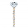 14k Rose Gold 14k Rose Gold Two-tone Hidden Halo Engagement Ring - Side View -  107583 - Thumbnail