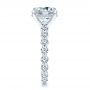 14k White Gold 14k White Gold Two-tone Hidden Halo Engagement Ring - Side View -  107583 - Thumbnail