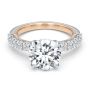 18k Rose Gold 18k Rose Gold Two-tone Scalloped Engagement Ring - Flat View -  107904 - Thumbnail