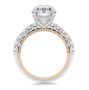 18k Rose Gold 18k Rose Gold Two-tone Scalloped Engagement Ring - Front View -  107904 - Thumbnail