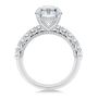 18k White Gold 18k White Gold Two-tone Scalloped Engagement Ring - Front View -  107904 - Thumbnail