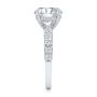 18k White Gold 18k White Gold Two-tone Scalloped Engagement Ring - Side View -  107904 - Thumbnail