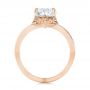 14k Rose Gold And 14K Gold 14k Rose Gold And 14K Gold Two-tone Solitaire Engagement Ring - Front View -  104019 - Thumbnail