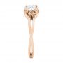 18k Rose Gold And 14K Gold 18k Rose Gold And 14K Gold Two-tone Solitaire Engagement Ring - Side View -  104019 - Thumbnail
