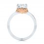 18k White Gold And 18K Gold Two-tone Solitaire Engagement Ring - Front View -  104019 - Thumbnail
