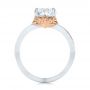  Platinum And Platinum Platinum And Platinum Two-tone Solitaire Engagement Ring - Front View -  104019 - Thumbnail